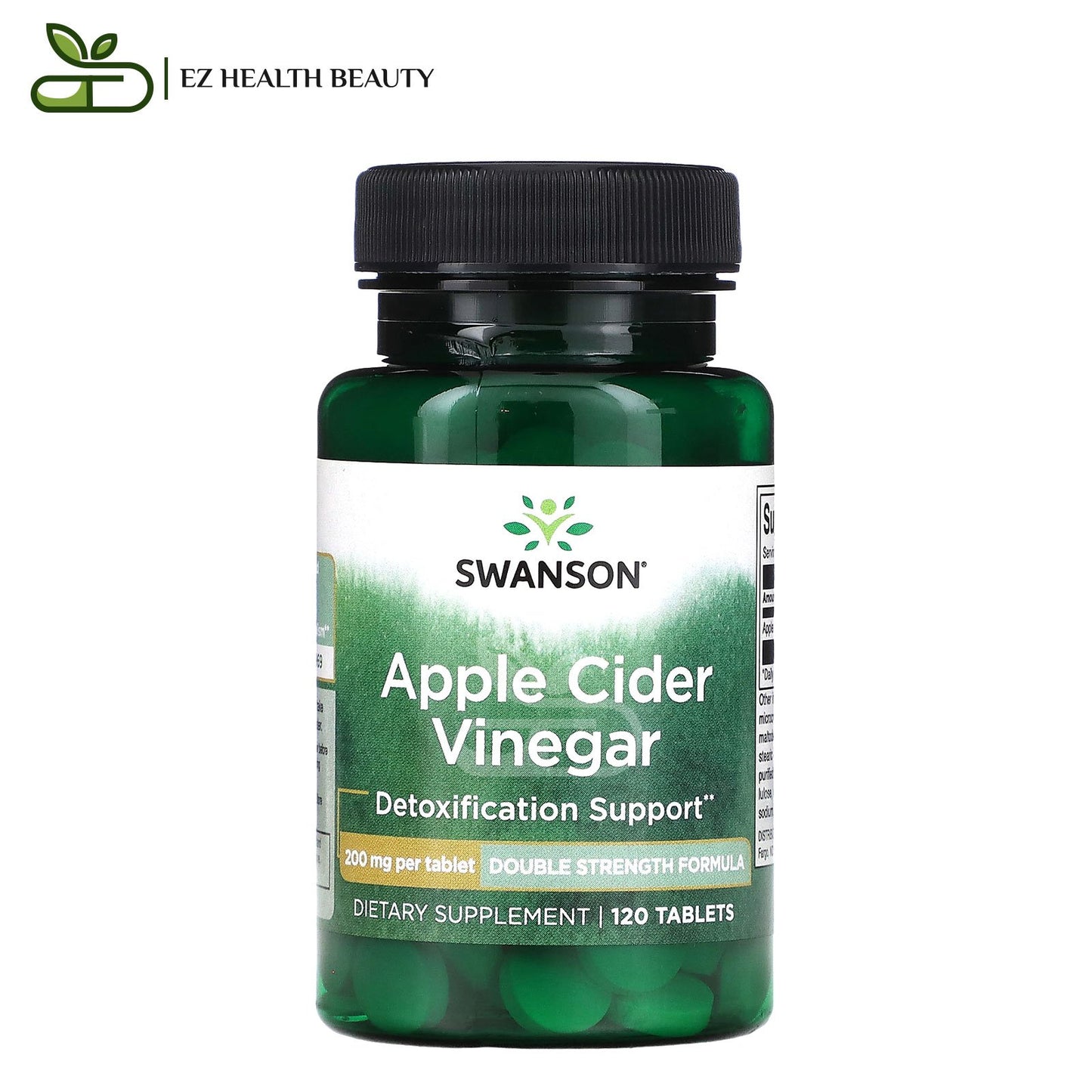 Swanson Apple Cider Vinegar 200 mg, 120 Tablets for losing weight