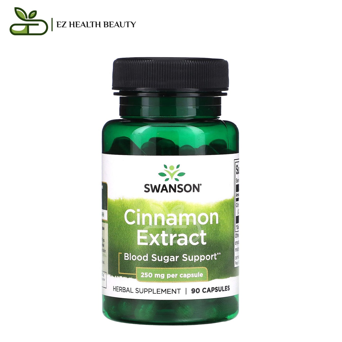 كبسولات مستخلص القرفة للتخسيس 250 ملجرام | Swanson Cinnamon Extract, 90 Capsules