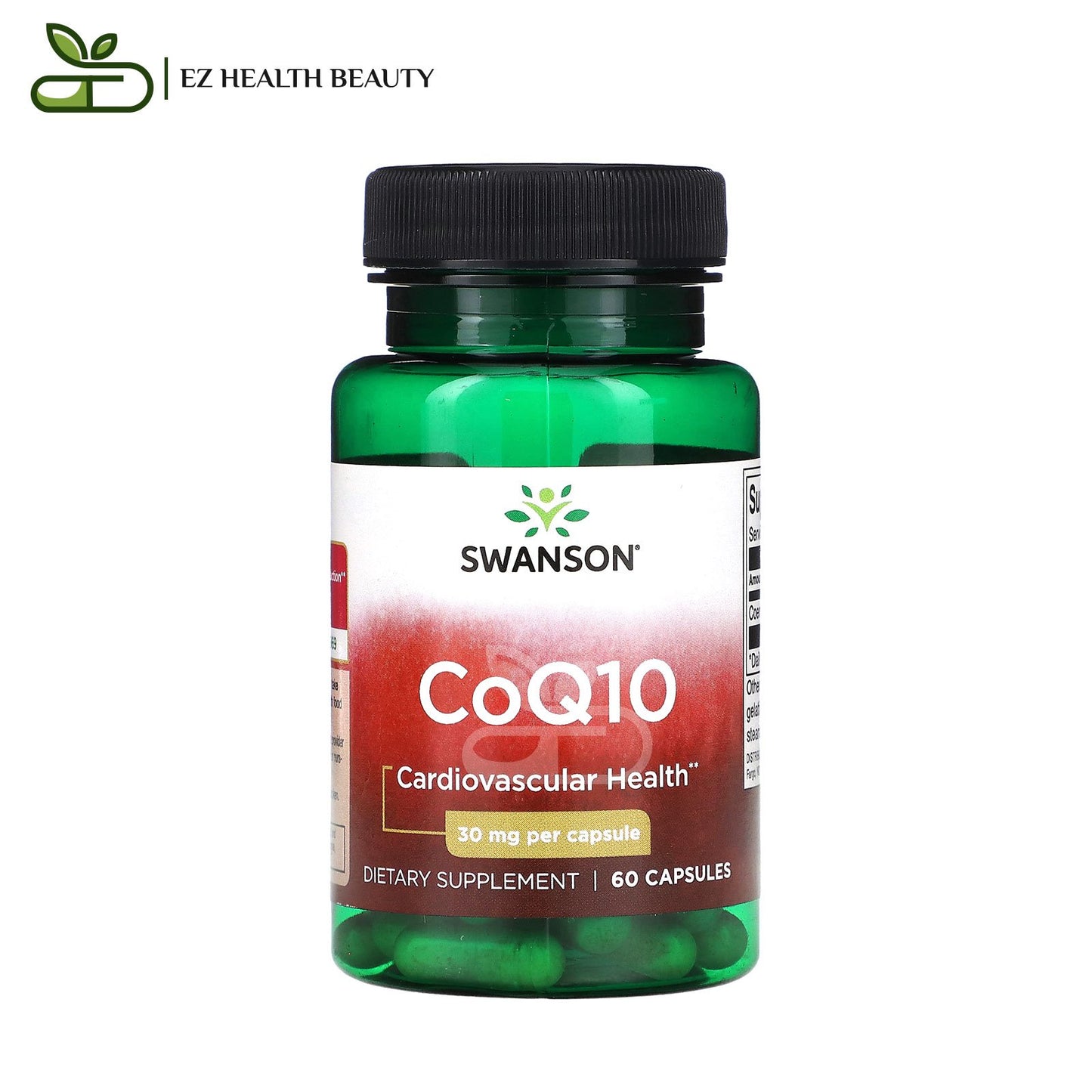 كو إنزيم كيو 10 مكمل غذائي لدعم صحة القلب والأوعية الدموية 30 ملجم | Swanson CoQ10 30 mg, 60 Capsules