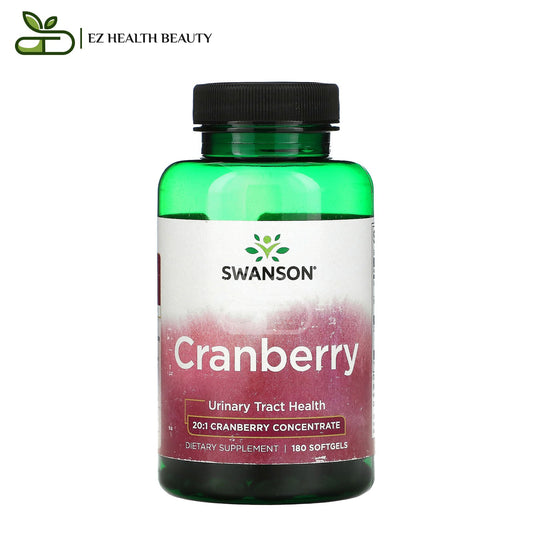 كبسولات التوت البري للمسالك 180 كبسولة Cranberry Swanson