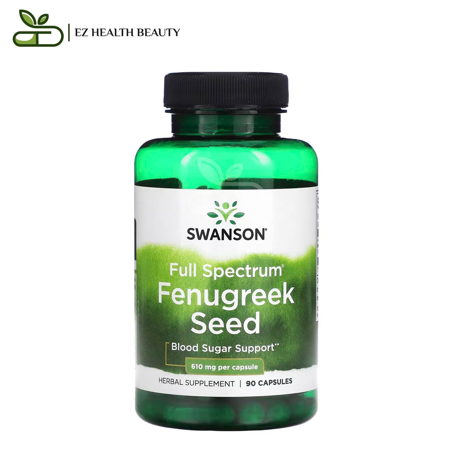 كبسولات الحلبة سوانسون 610 مجم 90 كبسولة لتحسين الصحة العامة | Swanson Full Spectrum Fenugreek Seed