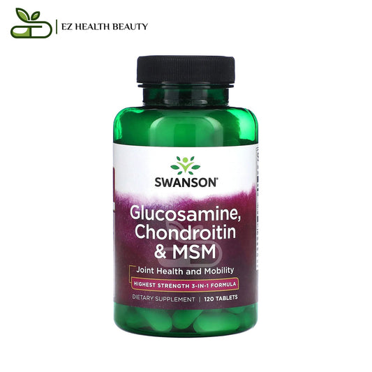 الجلوكوزامين و الكوندرويتين وال msm لصحة المفاصل 120 قرصًا Glucosamine, Chondroitin &amp; MSM Swanson