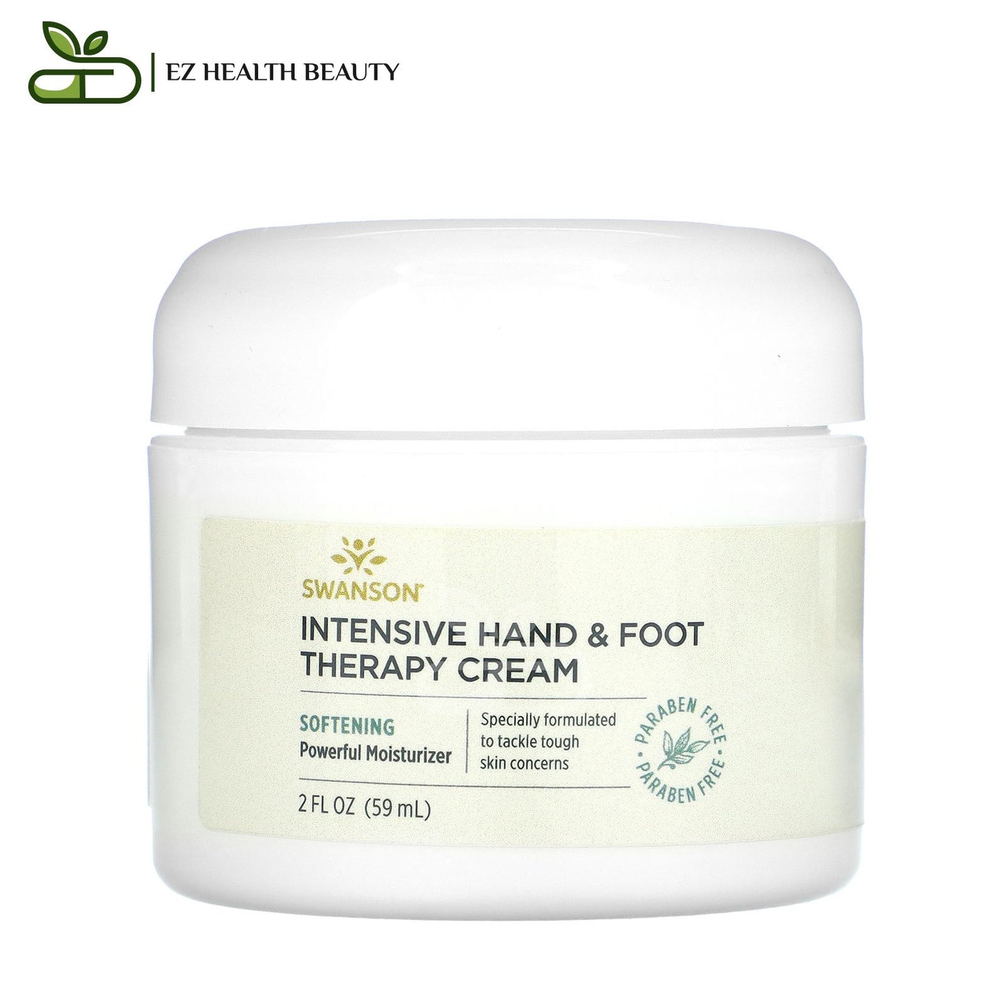 كريم مرطب لليدين والقدمين لتنعيم البشرة 59 مل Intensive Hand &amp; Foot Therapy Cream Swanson