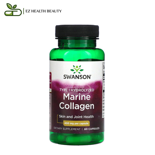 كبسولات الكولاجين البحري لصحة الجلد والمفاصل 400 مجم 60 كبسولة Marine Collagen Swanson