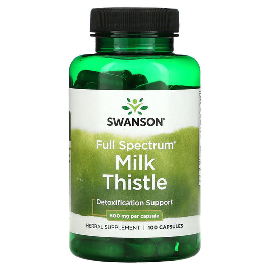 Swanson milk thistle tablets for detoxification support - 100 tablets