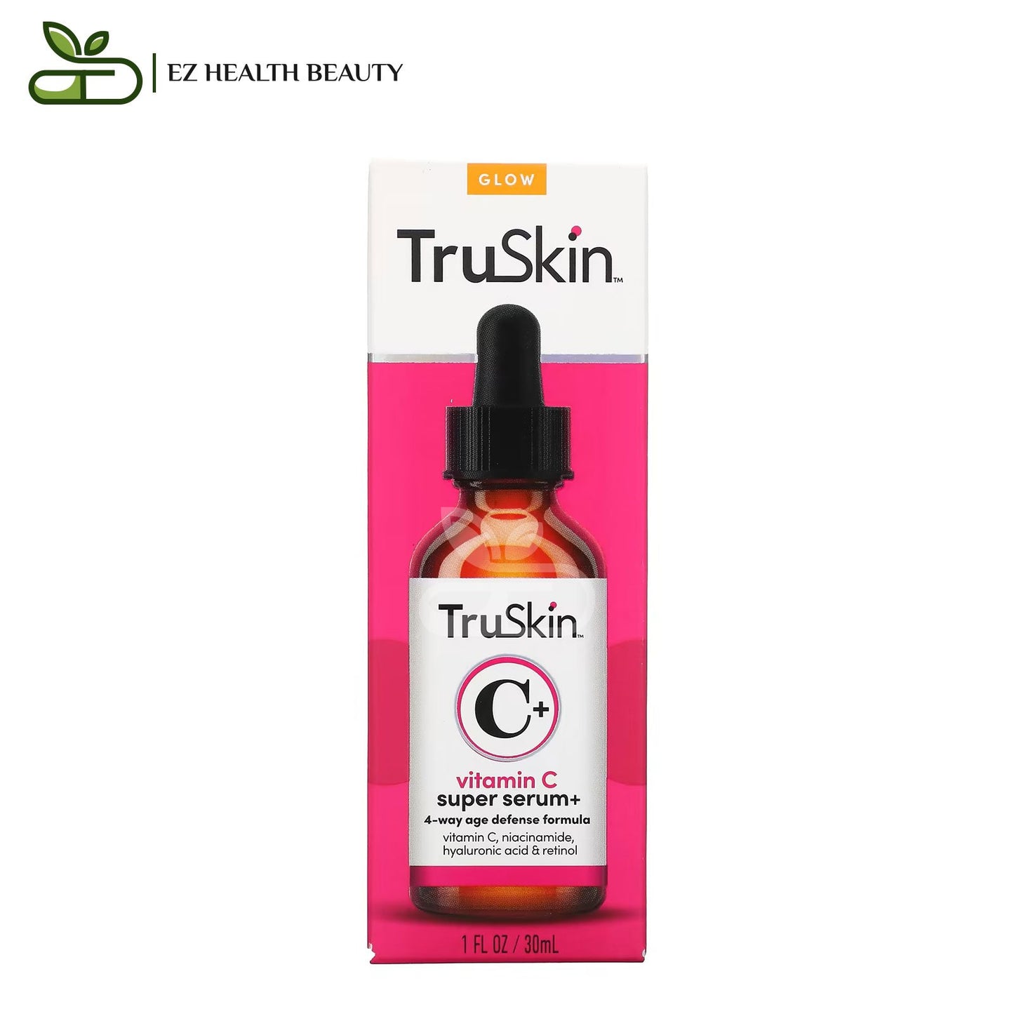 TruSkin سيروم فيتامين سي للوجه للتفتيح والترطيب 30 مل - TruSkin Vitamin C Super Serum+, 1 fl oz (30 ml)