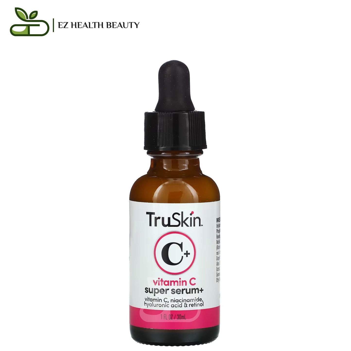 TruSkin سيروم فيتامين سي للوجه للتفتيح والترطيب 30 مل - TruSkin Vitamin C Super Serum+, 1 fl oz (30 ml)