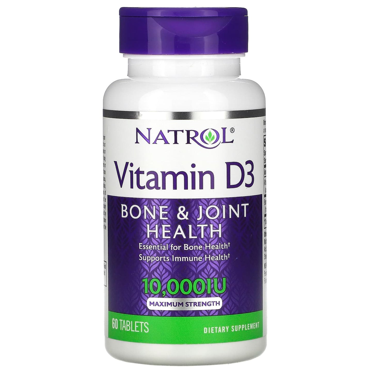 Vitamin D3 Tablets Bone & Joint Health Maximum Strength10000 IU 60 Tablets Natrol