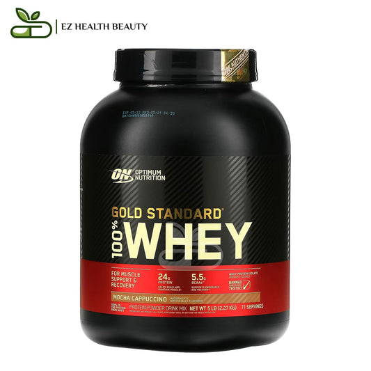 Gold Whey Mocha Cappuccino Optimum Nutrition - (2.27 kg) to build body muscles