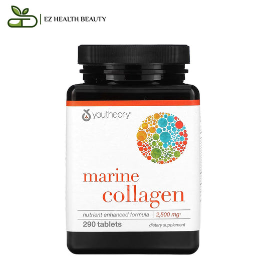 حبوب كولاجين بحري لدعم صحة البشرة والجلد والمفاصل 500 مجم 290 قرصًا Marine Collagen Youtheory