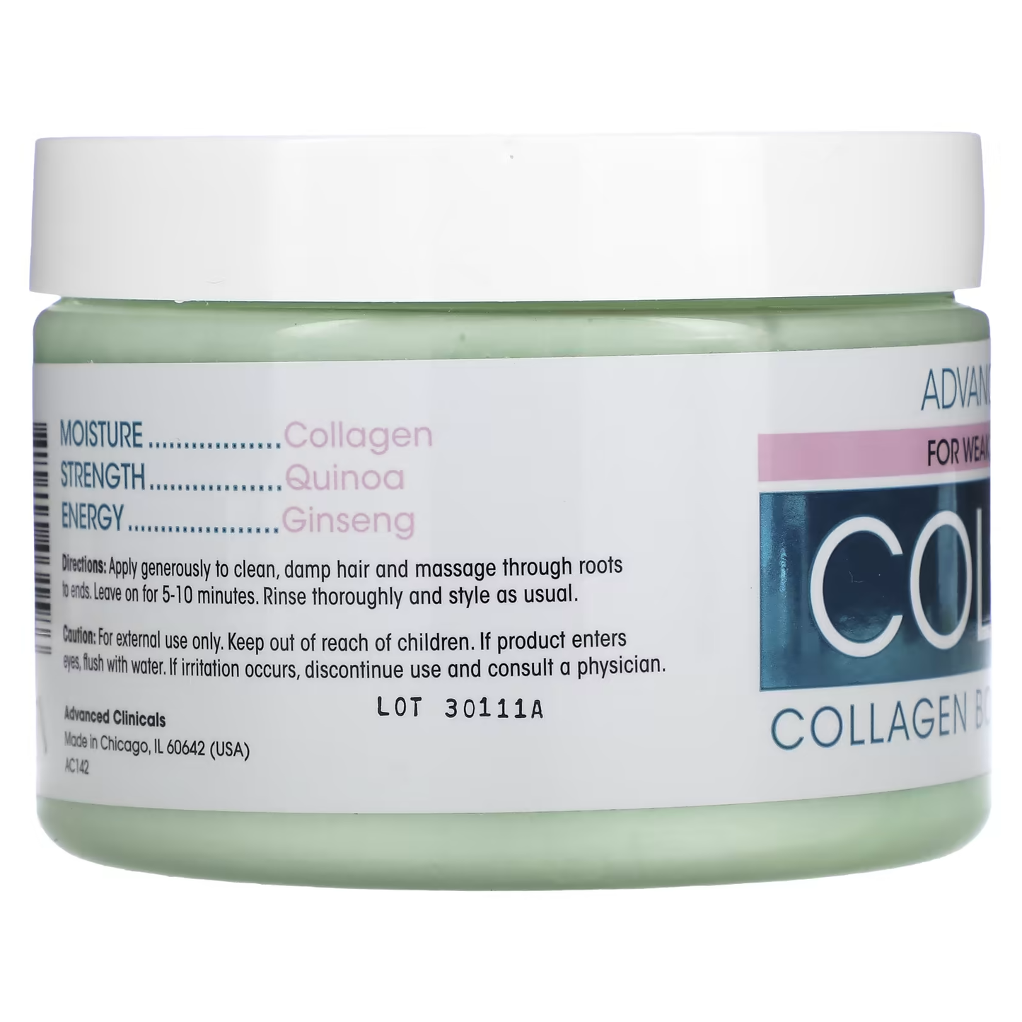 Advanced Clinicals Collagen Boost Hair Treatment 340 g