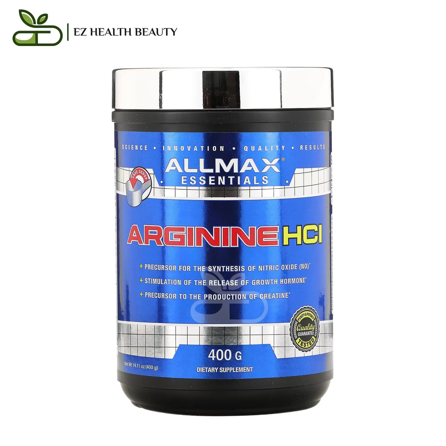 أقراص أرجينين هيدروكلوريد ALLMAX‏ 14 أونصة (400 جم) | مكمل l-arginine HCL لتعزيز الصحة الجنسية